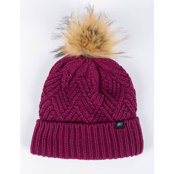 Klim Chevron Pom Beanie - Raspberry Radiance